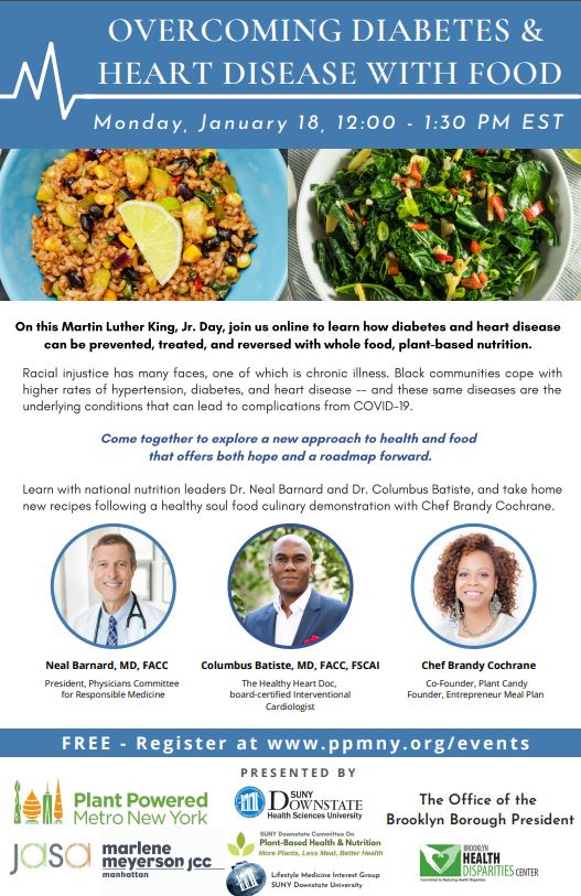 Aspphsuny Downstate Overcoming Diabetes And Heart Disease With Food Monday January 18